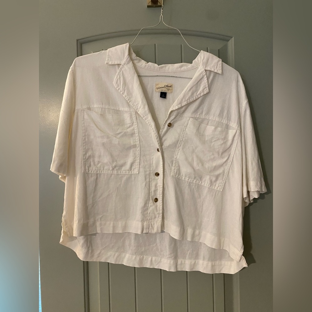 Universal Thread Cropped White Boxy Tee